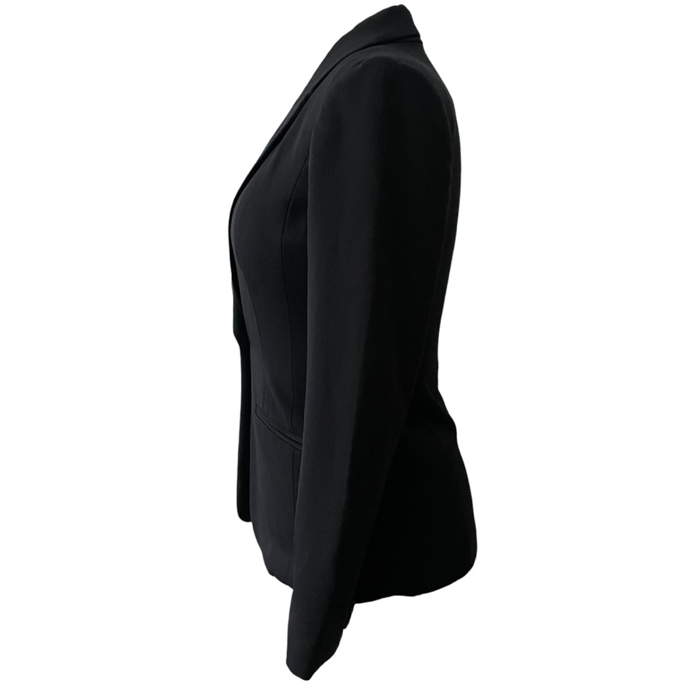 Boutique Europe classic single breasted black Women's Blazer lined Sz: 4 NEW - Picture 2 of 8